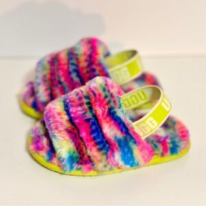 UGG Fluff Yeah Pixelated Slide Slippers, Toddler Size 8